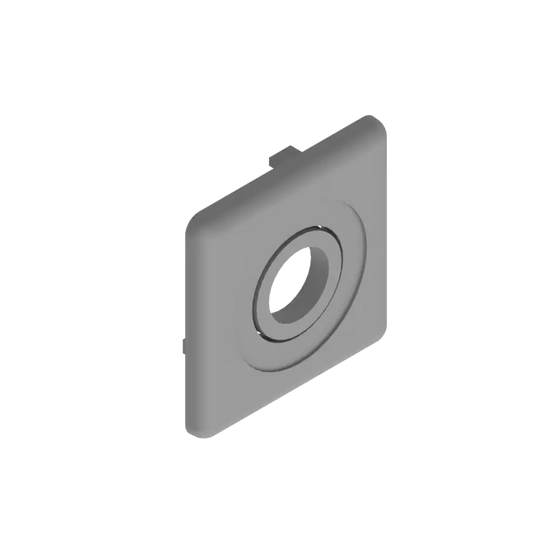 Tapa con Orificio 40x40 para perfil de aluminio